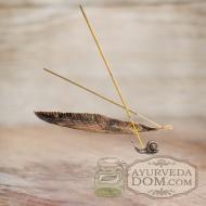 Подставки под благовония Древний Лист и Улитка силумин комплект цвет - медь