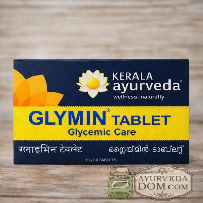 Глимин Керала Аюрведа 100 табл. для лечения диабета (Glymin Kerala Ayurveda)