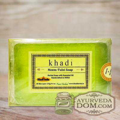 Мыло Кхади "Ним и Тулси" 125г (Khadi NEEM TULSI SOAP)