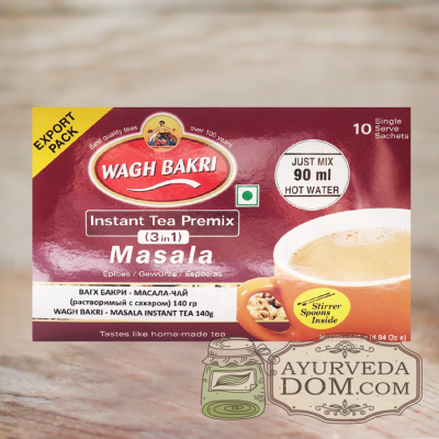 ВАГХ БАКРИ-Растворимый Масала чай 140г(10 пак)/WAGH BAKRI- Masala instant tea 14