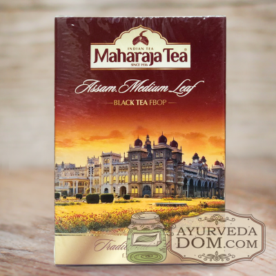 Чай Ассам Средний  Лист 100г (Maharaja Tea Assam Medium Leaf)
