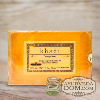 Мыло Кхади «Апельсиновое» (Khadi orange soap) 125г