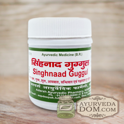 "Синханад Гугул" от "Адарш", 40 гр (100 таб) Singhnad Guggul Adarsh 
